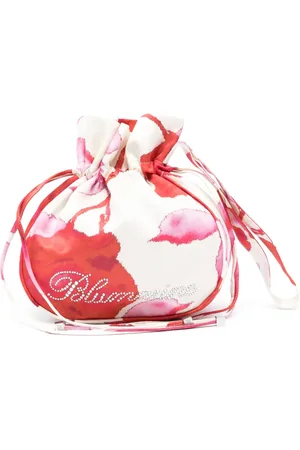 BLUMARINE Printed satin clutch bag