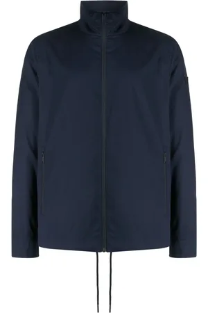 ALPHA Logo-appliqué zip-up shirt jacket