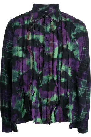 Pins & Needles Tie-dye pattern flannel shirt