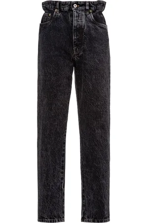 Miu Miu High-rise paperbag-waist straight-leg jeans