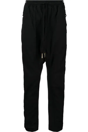 11 BY BORIS BIDJAN SABERI Elastic-waist tapered-leg trousers