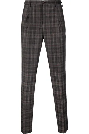 Incotex Check-pattern tapered-leg trousers