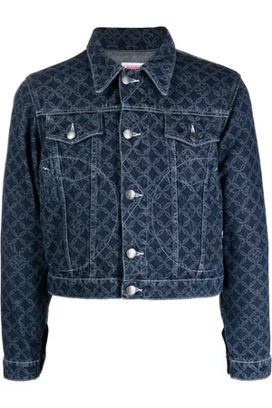 Charles Jeffrey Loverboy Etchen-print denim jacket