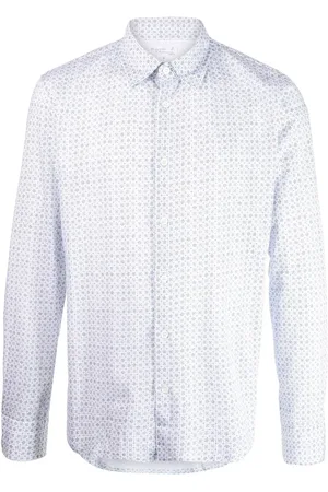 AGNÈS B. John floral-print piqué shirt