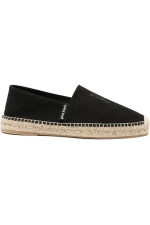 Palm Angels Logo-embroidered cotton espadrilles