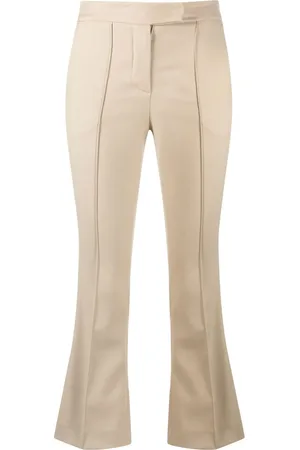 BLANCA Portula pintuck-detail cropped trousers