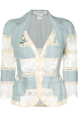 Dior 2005 lace and crochet insert jacket