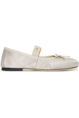 ANINE BING Jolie satin-finish ballerina shoes