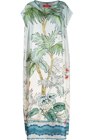 F.R.S For Restless Sleepers Graphic-print silk maxi dress