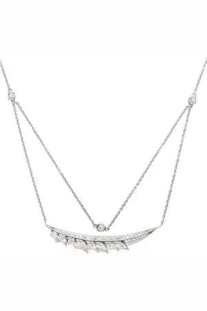 STEPHEN WEBSTER 18kt white gold Magnipheasant multi-chain diamond necklace