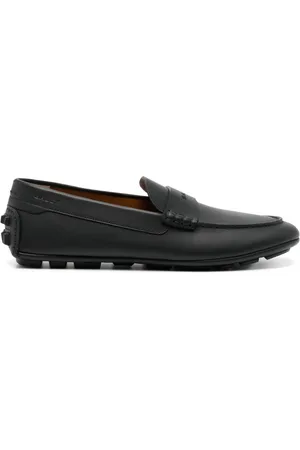 Bally Logo-perforation leather driving shoes