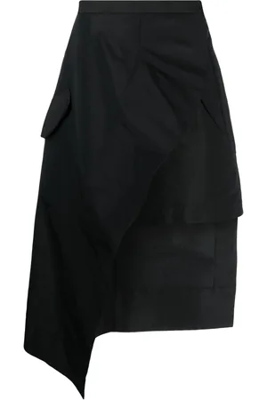 Alexander McQueen Wrap-design asymmetric midi skirt