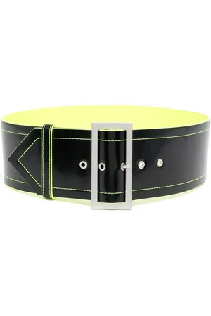 Serafini Contrast wide-buckle belt