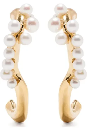 Beatriz Palacios Pearled wave earrings