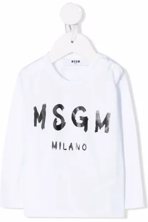 Msgm Logo-print long-sleeved T-shirt