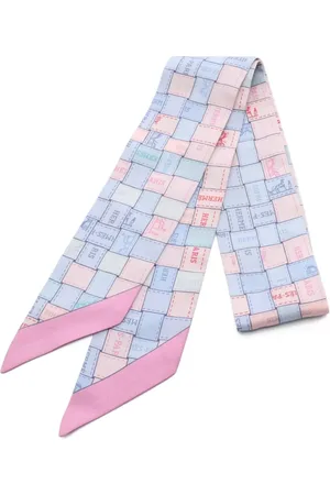 Hermès 2010s Bolduc Check silk scarf