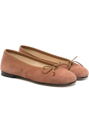 Prosperine Bow-detail suede ballerina shoes