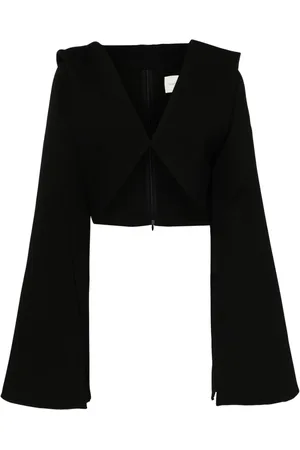 CHATS BY C.DAM Hooded cropped shirt