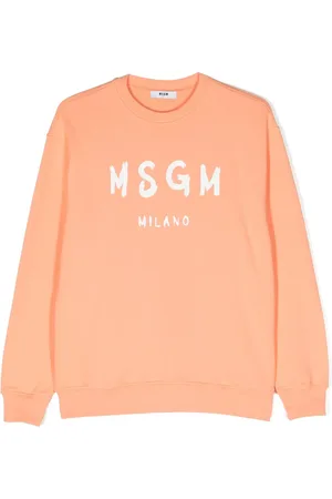 Msgm Logo-print cotton sweatshirt