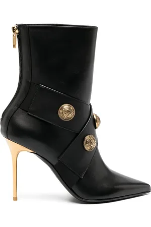 Balmain Pointed-toe leather boots