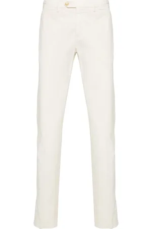 CANALI Pressed-crease slim-fit trousers