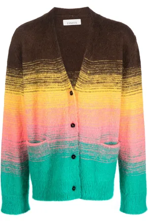 LANEUS Gradient-effect textured cardigan