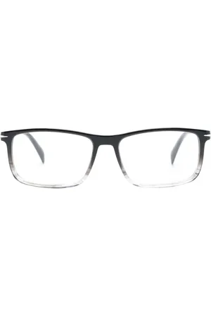 DB EYEWEAR BY DAVID BECKHAM Two-tone rectangle-frame glasses