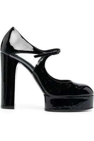 Casadei Betty 120mm platform leather pumps