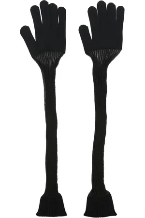CFCL Semi-sheer ribbed-knit gloves