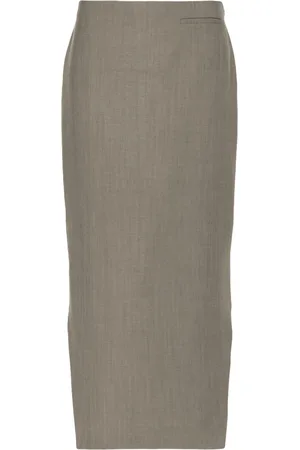 Givenchy High-low hem wool skirt