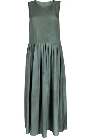 UMA WANG Distressed pleated midi dress