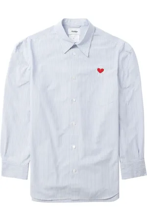DOUBLET Robot Shoulder striped cotton shirt