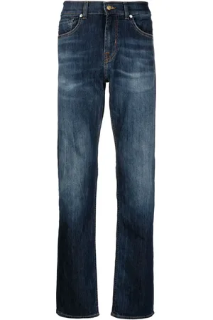 7 for all Mankind Stonewashed straight-leg jeans