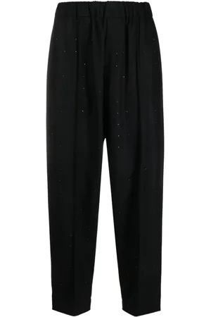 UNDERCOVER Rhinestone-embellished tapered wool trousers