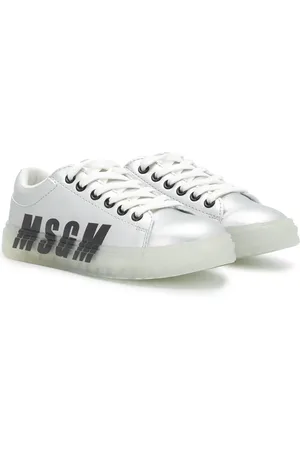 Msgm Logo lace-up trainers