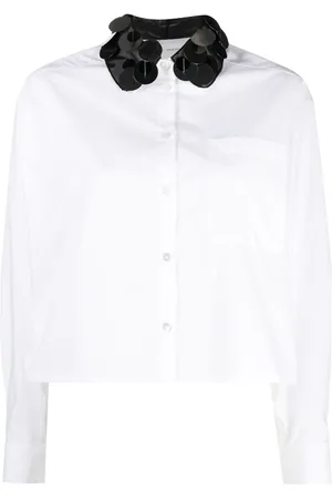 TELA Sequin-detailing cotton shirt