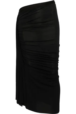Rick Owens Fog asymmetric draped skirt