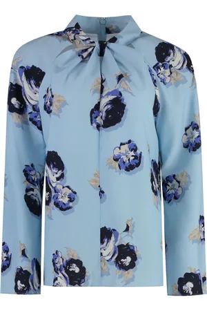 ST. JOHN Floral-print blouse