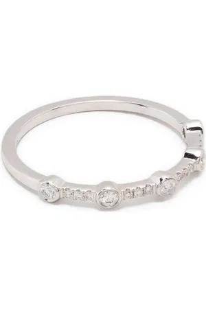 EF Collection 14kt white gold diamond stack ring
