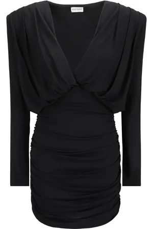 MAGDA BUTRYM Plunge-neck draped mini dress