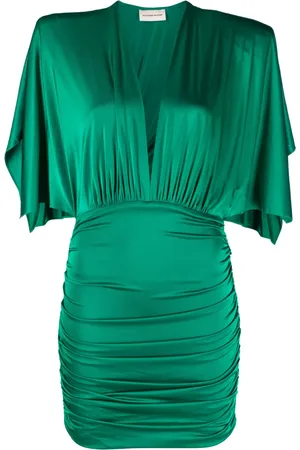 ALEXANDRE VAUTHIER Ruched V-neck minidress