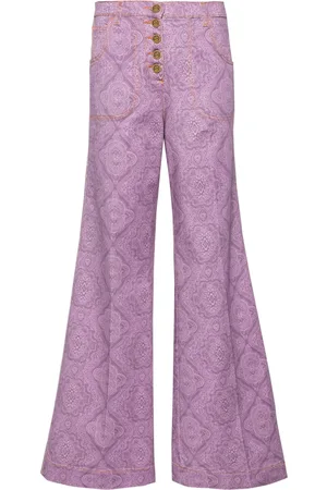 Etro Geometric-print flared trousers