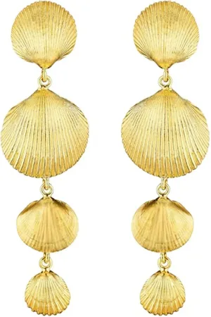 Cadar 18kt yellow Shell drop earrings