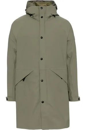 ALPHA Hood button-zip coat