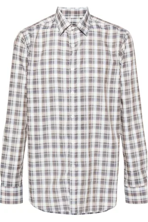 CANALI Long-sleeves checked shirt