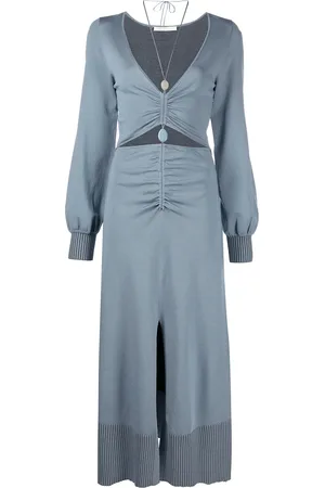 Simkhai Ruched cut-out midi dress