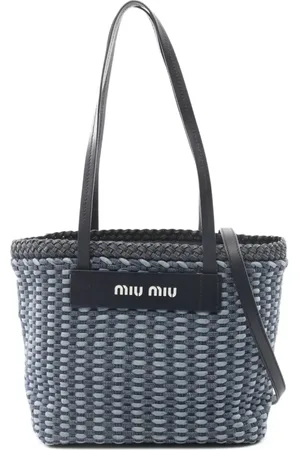 Miu Miu 2010s logo-patch tote bag