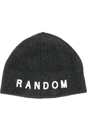 Random Identities Embroidered-logo brushed beanie