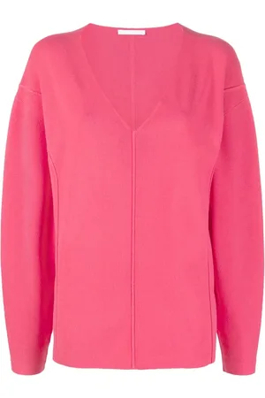 Helmut Lang V-neck puff-sleeve jumper