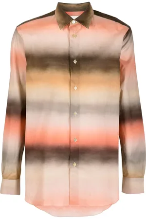 Paul Smith Ombré-effect stripe-pattern shirt